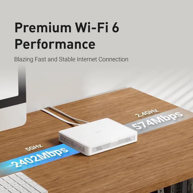Alt view image 4 of 5 - GL.iNet GL-B3000 (Marble) Wireless WiFi 6 Router with Wall-Mountable Photo Frame, Dual-Band AX3000, OpenVPN & WireGuard, Bark & AdGuard Home Parental Controls, OpenWrt, 3 Gigabit Ethernet Ports