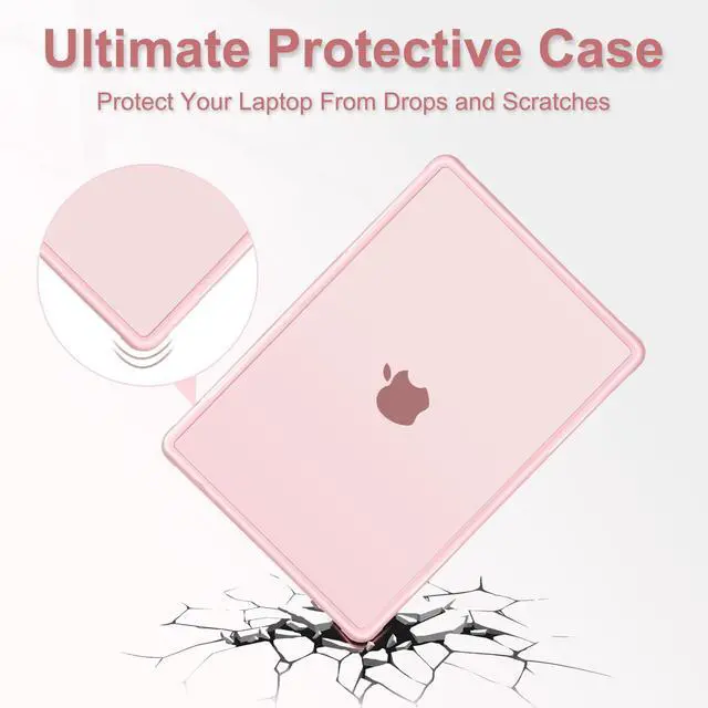 Alt view image 3 of 5 - MOSISO Compatible with MacBook Air 15 inch Case 2025 2024 2023 Release M4 A3241 M3 A3114 M2 A2941, Heavy Duty Hard Shell Case with Fold Kickstand&Keyboard Cover&Screen Protector&Type C, Pink