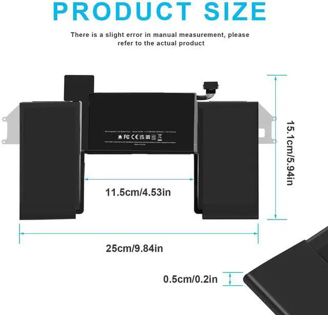Alt view image 5 of 5 - ASUNCELL A2389 Battery Replacement for MacBook Air 13 Inch A2337 M1 (2020), EMC 3598, MGN53 MGN83 MGN63 MGN93 MGND3 MGN73 MGNA3 MGNE3