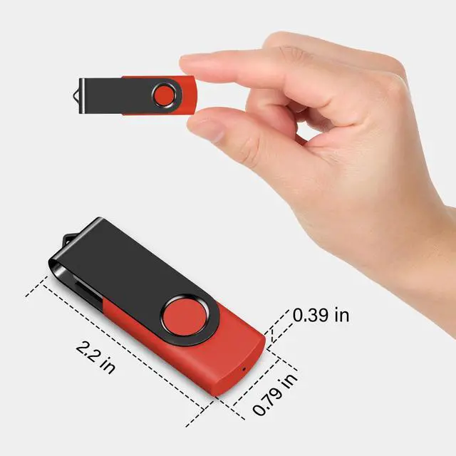 Alt view image 3 of 5 - EASTBULLUSB Flash Drive Bulk 1GB 20 Pack with Lanyards USB 2.0 Thumb Drive Bulk Memory Stick USB Mass Storage