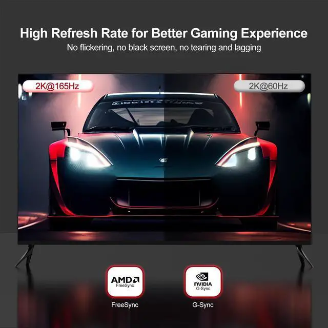 Alt view image 4 of 5 - UVOOI DisplayPort to DisplayPort Cable 6 Feet 10-Pack, 4K Display Port (Gold Plated DP to DP Cable 6FT) 1440p@144Hz/165Hz, 4K@60Hz for Monitor, Computer, Laptop, PC