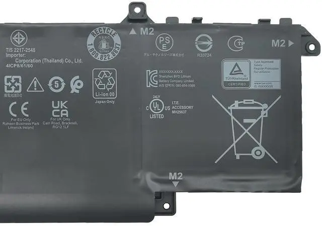 Alt view image 3 of 5 - EPYOBW P83V9 Laptop Battery 72Wh 4442mAh 4-Cell 15.4V Compatible with Dell Precision 5470 5480 5490 Series CDTT2 41CP8/61/60