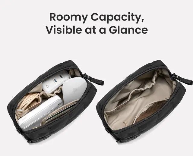 Alt view image 2 of 5 - tomtoc 360 Protective Puffy Laptop Sleeve Set for 16-inch MacBook Pro M4/M3/M2/M1 Pro/Max A3403 A3186 A2991 A2780 A2485 A2141 2024-2019, Quilted Soft Puffer Bag with Tech Pouch for Dell XPS 16 Laptop