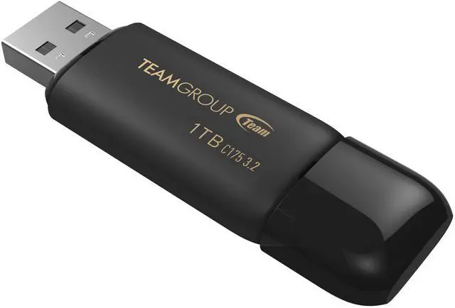 Alt view image 2 of 5 - TEAMGROUP C175 1TB USB 3.2 Gen 1 (USB 3.1/3.0) Read 100MB/s Flash Thumb Drive, External Data Storage Memory Stick Compatible with Computer/Laptop Matte Black TC17531TBB01