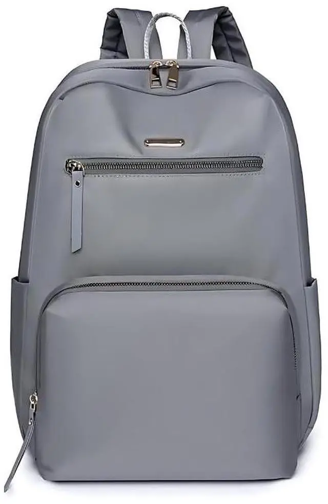 Main image of Generic Waterproof Lightweight Square Double Shoulder Strapped Zipper Laptop Backpack For Daily Use Work Travel (Gray)