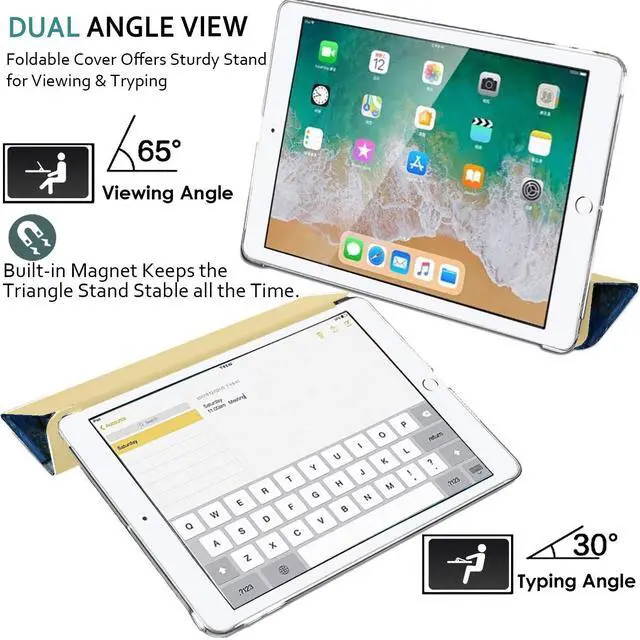 Alt view image 4 of 5 - DuraSafe Cases for iPad Air 4/5/6 11 Gen A2588 A2316 MM6R3LL/A MM6T3LL/A MYHX2LL/A Trifold Printed PC Lightweight Clear Back Cover - Starry Night