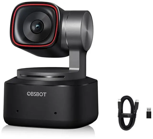 Main image of OBSBOT Tiny 2 AI Webcam 4K, 1/1.5" Sensor, 60FPS, Auto Focus & HDR | PTZ Voice/Gesture Control, AI Tracking | Ideal for Streaming, Meetings, PC (USB Web Camera)