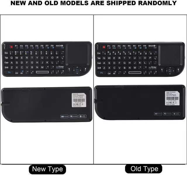 Alt view image 4 of 5 - Mini Keyboard, 2.4GHz Keyboard with Touchpad, US Layout, Portable Handheld Rechargeable Keyboard