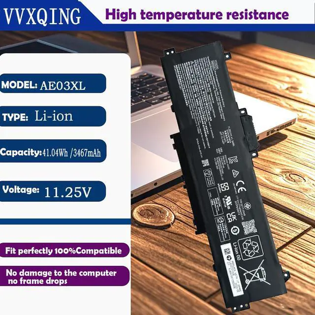 Alt view image 2 of 5 - AE03XL N21969-005 Laptop Battery Replacement forHP 240 G10 245 G10 246 G10 250 G10 255 G10 256 G10 14-EE 14-EM 14Z-EM 14-EP 14T-EP 15-FC 15Z-FC 15-FD 15T-FD AE03041XL N20951-171 N20951-CC1 TPN-DB1N