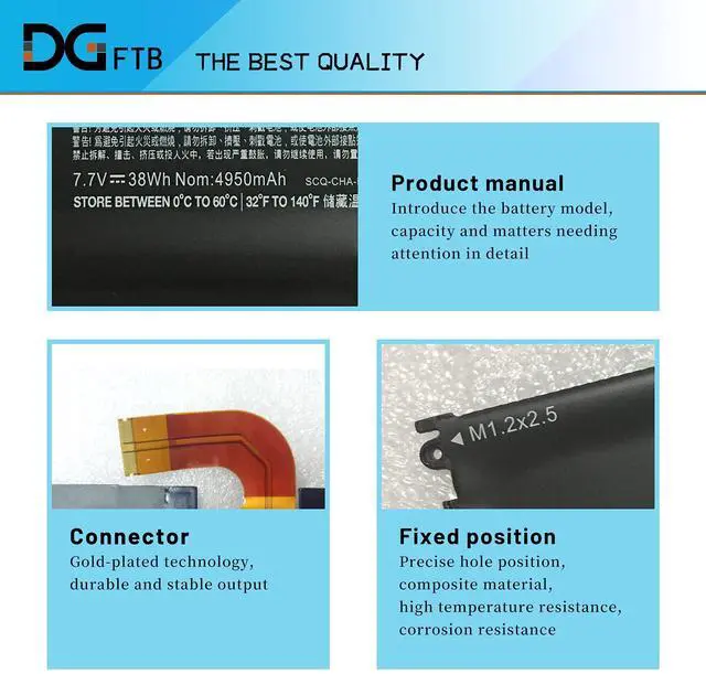 Alt view image 2 of 5 - SO04XL Laptop Battery For Hp Spectre 13-V000 13-V100 13T-V000 13T-V100 13-V011DX 13-V111DX 13-V016TU 13-V015TU 13-V014TU 13-V001LA Series Spectre Pro 13 G1 844199-850 844199-855 843534-1C1 TPN-C127