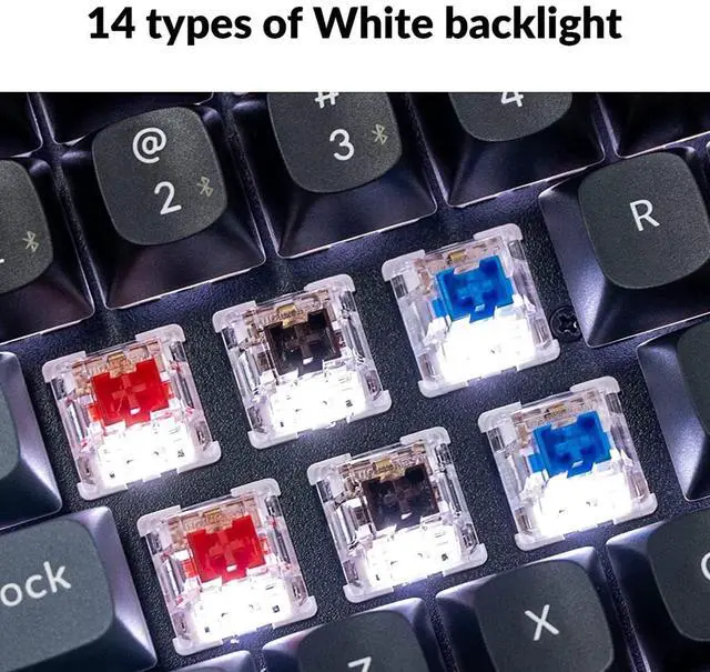 Alt view image 4 of 5 - Keychron K10 Pro QMK/VIA Custom Wireless Mechanical Keyboard, 100% Full Size 108 Keys Programmable White Backlight Red Switch, Bluetooth/USB-C Wired Gaming Keyboard for Mac Windows Linux
