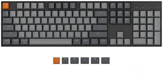 Main image of Keychron K10 Wireless Mechanical Gaming Keyboard, 104 Keys Full Size Gateron G Pro Brown Switch, White LED Backlight Rechargeable USB-C Wired Bluetooth Professional Office Keyboard for Mac/Windows