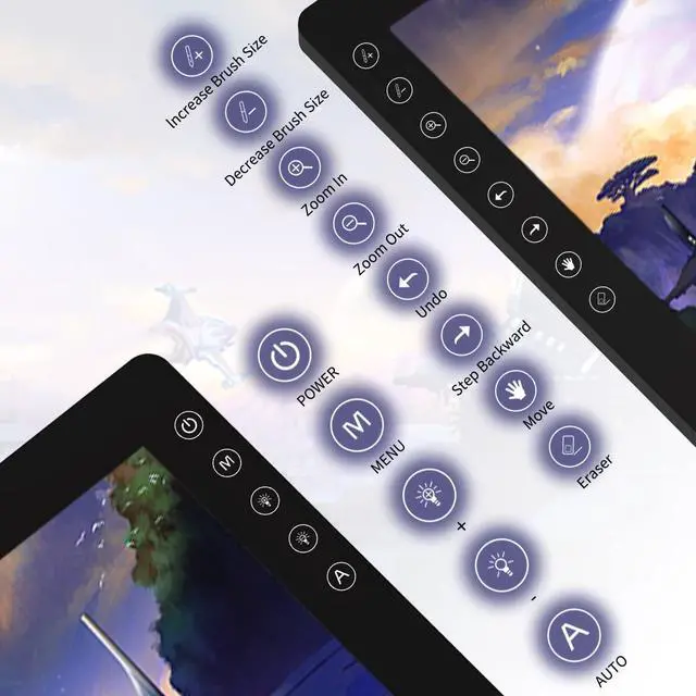 Alt view image 2 of 5 - GAOMON PD2200 130% sRGB Full-Laminated Pen Display with 8192 Battery-Free Tilt-Support Stylus 8 Touch Buttons -21.5'' Graphics Drawing Tablet Monitor with Adjustable Stand and Two Finger Glove