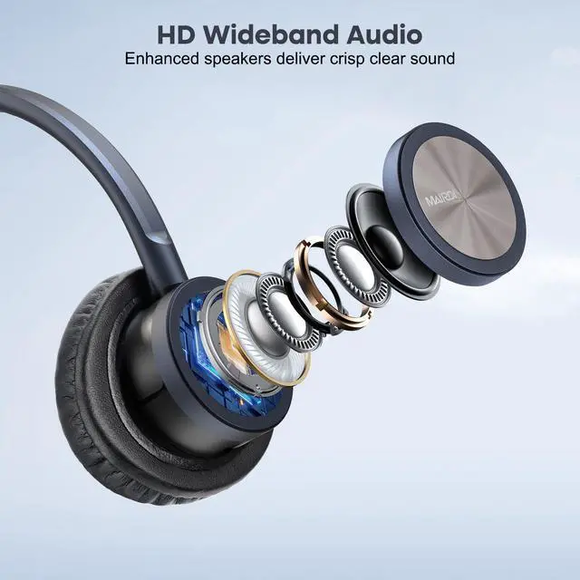 Alt view image 3 of 5 - MAIRDI USB Headset with Microphone Noise Canceling for Zoom Microsoft Teams, Binaural PC Headset with mic for Office Call Center Customer Service Voip Phone Call, Computer Headphone for Dragon Nuance
