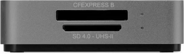 Alt view image 3 of 5 - OWC Atlas Dual CFexpress Type B & SDXC UHS-II Card Reader - Bus Powered by USB-C - Compatible with Mac/Windows/iPad/Chrome OS