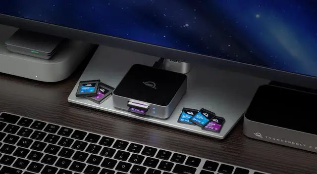 Alt view image 5 of 5 - OWC Atlas Dual CFexpress Type B & SDXC UHS-II Card Reader - Bus Powered by USB-C - Compatible with Mac/Windows/iPad/Chrome OS