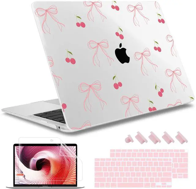 Main image of May Chen Compatible with MacBook Air 13 inch Case 2022 2021, 2020-2018 Release Model: M1 A2337 A2179 A1932, Plastic Hard Shell Case Cover for Mabook Air 13 inch with Retina Dispaly, Bow