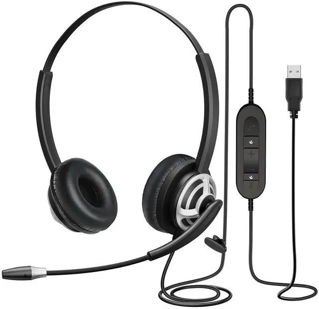 Main image of MAIRDI USB Headset With Microphone for Computer, PC, Laptop - Noise Canceling for Teams, Zoom, Office, Call Center, VoIP Phone Calls - Dictation for Dragon Voice Recognition