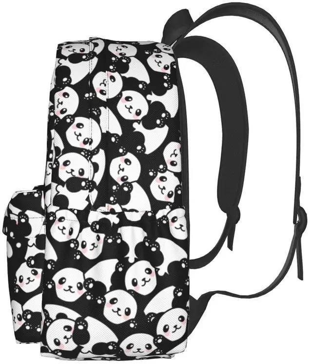 Alt view image 5 of 5 - famliihw Panda Backpack Bookbag Laptop Backpacks Multipurpose Daypack for Boys Girls School Men Women Travel Hiking