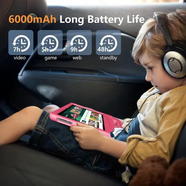 Alt view image 3 of 5 - VCFNXLS 10.1-Inch Kids Tablet, 8GB+64GB, Android 14, 8-Core CPU, Educational Apps, Parental Controls, WiFi, 1280x800 HD Display, Cameras, Shockproof, Long Battery Life
