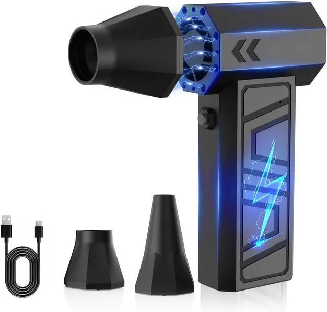 Main image of Electric Air Duster-110000RPM Super Power Cordless Air Duster, 3-Gear Adjustable Mini Blower with Rechargeable Battery, Dust Blower for Computer, Keyboard, House, Outdoor and Car