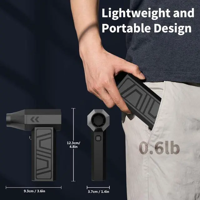 Alt view image 2 of 5 - Electric Air Duster-110000RPM Super Power Cordless Air Duster, 3-Gear Adjustable Mini Blower with Rechargeable Battery, Dust Blower for Computer, Keyboard, House, Outdoor and Car