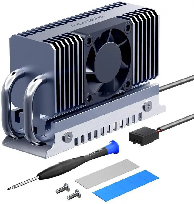 Main image of ACIDALIE M.2 Heatsink,SSD Cooler for Pcie NVMe or SATA M2 2280 SSD Cooling with Fan