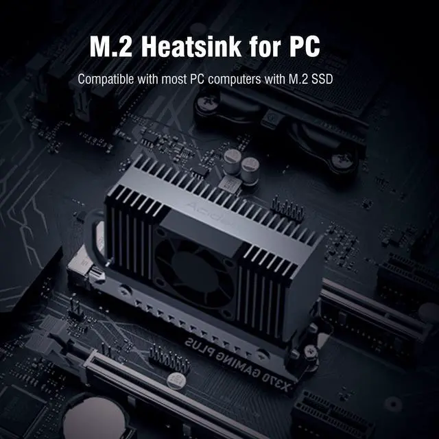 Alt view image 5 of 5 - ACIDALIE M.2 Heatsink,SSD Cooler for Pcie NVMe or SATA M2 2280 SSD Cooling with Fan