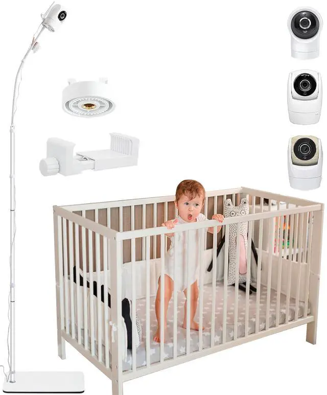 Main image of Upgraded Universal Baby Monitor Floor Stand Holder for VTech New VM901, VM928HD, VM5463, VM819, VM919HD Cameras, Stable Silent Base, Height Adjustable, Easy Assembly, No Tools or Wall Damage