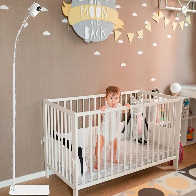 Alt view image 5 of 5 - Upgraded Universal Baby Monitor Floor Stand Holder for VTech New VM901, VM928HD, VM5463, VM819, VM919HD Cameras, Stable Silent Base, Height Adjustable, Easy Assembly, No Tools or Wall Damage