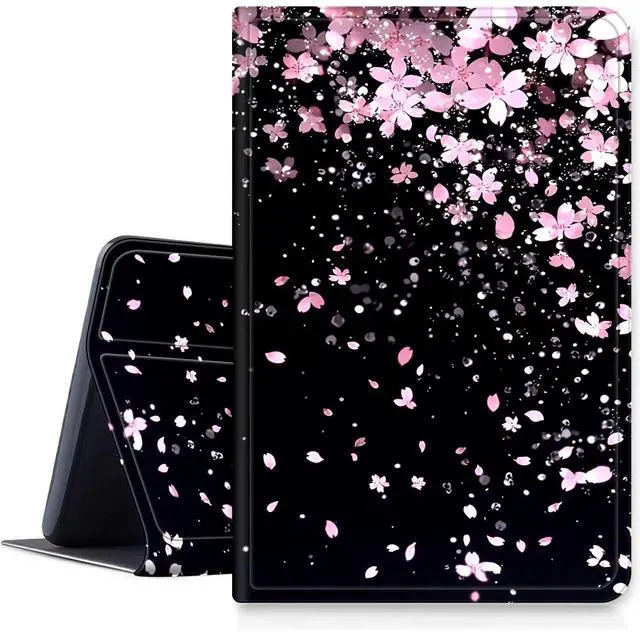 Main image of Case for Amazon Fire HD 10 and 10 Plus Tablet (13th/11th Generation, 2023/2021 Release) 10.1" PU Leather Smart Protective Cover with Auto Sleep/Wake for Fire HD 10 2023,Cherry Blossoms Glittery