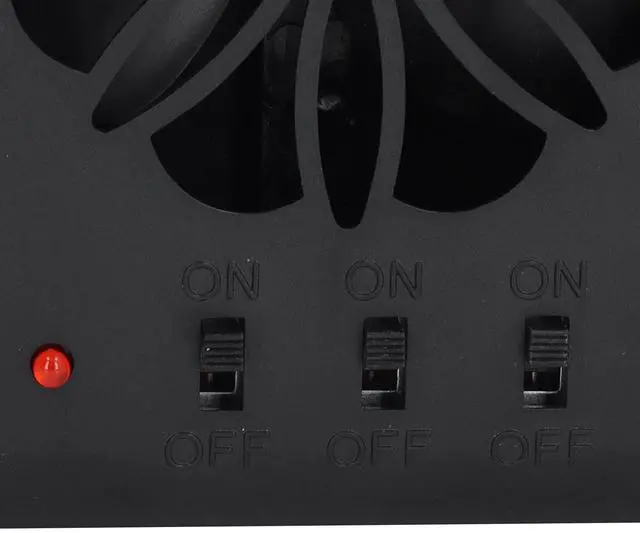 Alt view image 4 of 5 - CHEOTIME USB Powered 3 Fans, Car Front Window/Rear Window Vent Exhaust Fan Car Radiator Vent with Ventilation Black