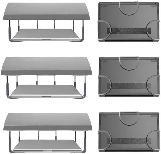 Main image of TidyFriend Rubberized Under Desk Laptop Mount - 9 Racks in 3 Sets, Laptop Under Desk Mount, Organizer Rack with Screws