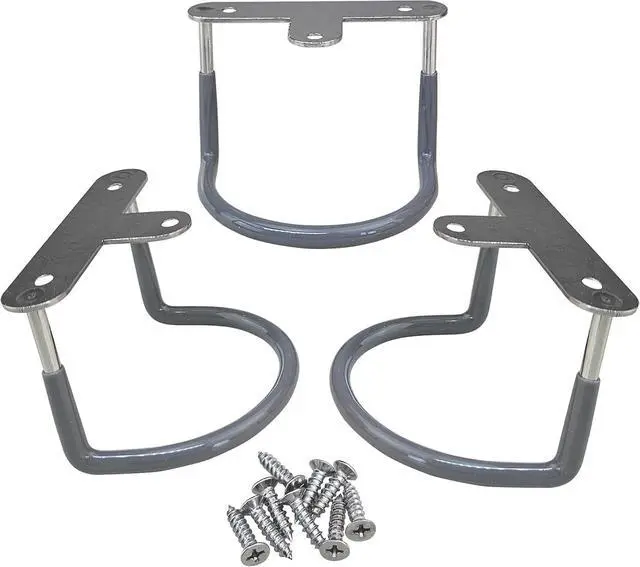 Alt view image 5 of 5 - TidyFriend Rubberized Under Desk Laptop Mount - 9 Racks in 3 Sets, Laptop Under Desk Mount, Organizer Rack with Screws