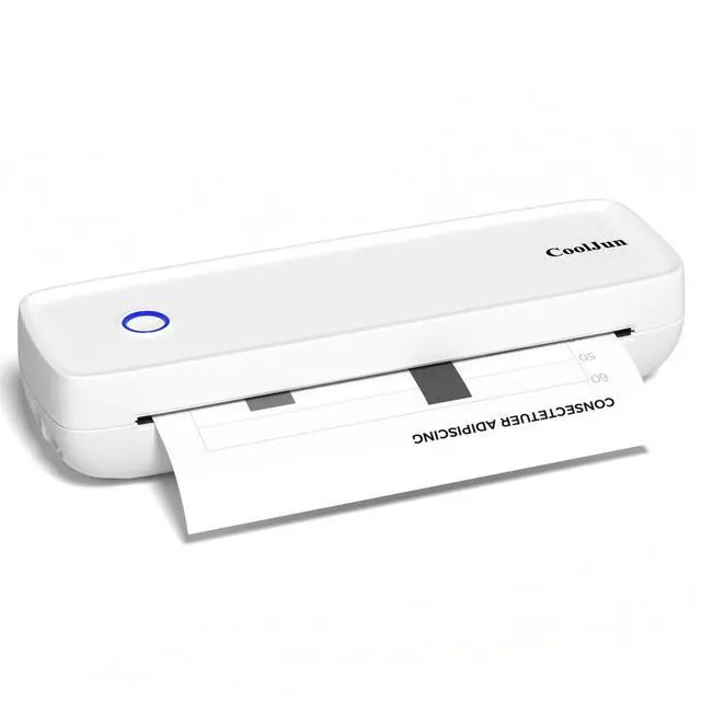 Main image of Cooljun Portable Thermal Printer, Supports A4 Paper & 8.5'' x 11'' US Letter Wireless Inkless Bluetooth Printer for Travel, Home, Office - Compatible with iOS, Android, Laptop(White)