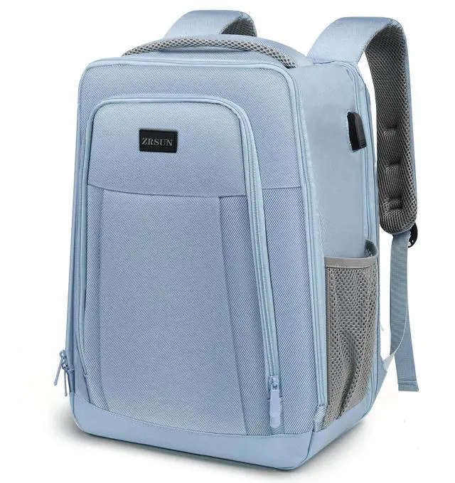 Main image of ZRSUN Travel Backpack, Business Anti Theft Slim Sturdy Laptops Backpack with USB Charging Port, Water Resistant College School Laptop Bag for Men & Women Fits 15.6 Inch Notebook(Blue)