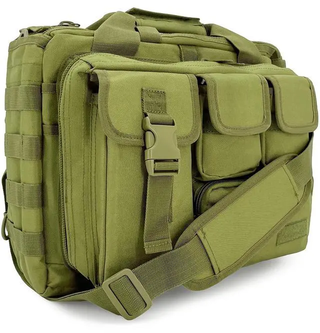Main image of Jaegvida Tactical Briefcase Laptop Military Messenger Bag Tablet Shoulder Carrying Case for 14'' and 15.6" (Army Green)