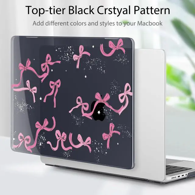 Alt view image 4 of 5 - Tuiklol for MacBook Pro 14 Inch Case 2025-2021 Release M5 A3434 /M4 A3112 A3401 A3185/M3 A2918 A2992/M2 A2779/M1 A2442 Pro/Max,Hard Shell Case with Screen Protector for Touch ID,Bow-2