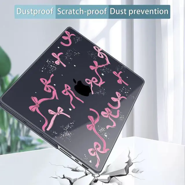 Alt view image 5 of 5 - Tuiklol for MacBook Pro 14 Inch Case 2025-2021 Release M5 A3434 /M4 A3112 A3401 A3185/M3 A2918 A2992/M2 A2779/M1 A2442 Pro/Max,Hard Shell Case with Screen Protector for Touch ID,Bow-2