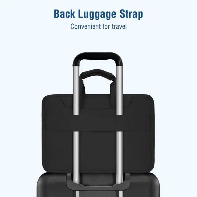 Alt view image 5 of 5 - MOSISO 360 Protective Laptop Shoulder Bag Compatible with MacBook Air/Pro, 13-13.3 inch Notebook, Compatible with MacBook Pro 14 inch M5 M4 M3 M2 M1,Matching Color Sleeve with Belt, Black