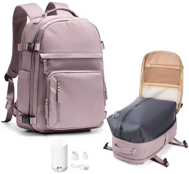 Main image of UPPACK Vacuum Backpack Travel With Pump for Women Men Personal item Travel Bag Carry on Backpack Flight Approved Work College Casual Daypack Backpacks with Vacuum Compression