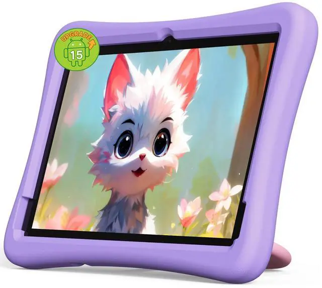 Main image of plimpton 2025 Upgraded Kids Tablet, 10 Inch Android 15 Tablet for Kids with Case Included, Octa-Core, Google Kids Space, Parental Control, 4GB+64GB, WiFi, BT5.3, YouTube, Gift for Toddler