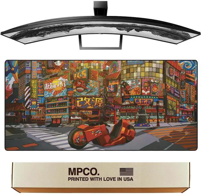 Main image of MPCO. Masterpiece Large Gaming Desk Pad - 36" x 17" Aeroglyde Fabric Machinami Desk Mats - Non-Slip, Washable, Smooth Glide for Precision Gaming & Work