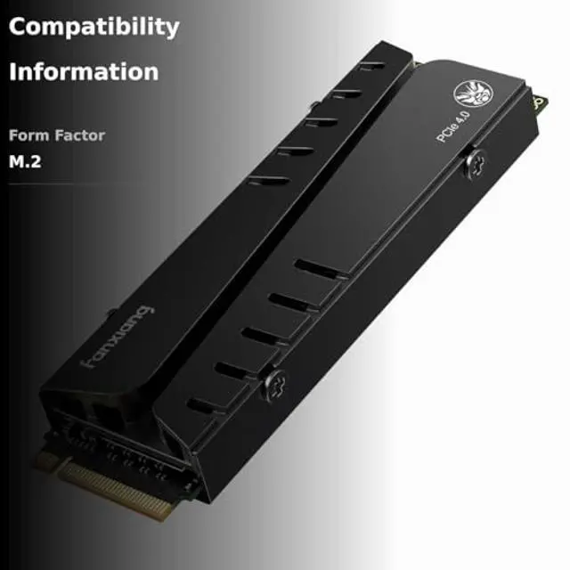 Alt view image 3 of 5 - fanxiang S770 1TB NVMe M.2 SSD for PS5 - with Heatsink and DRAM, Up to 7300MB/s, PCIe 4.0, Suitable for PS5 Memory Expansion, Game Enthusiasts, IT Professionals