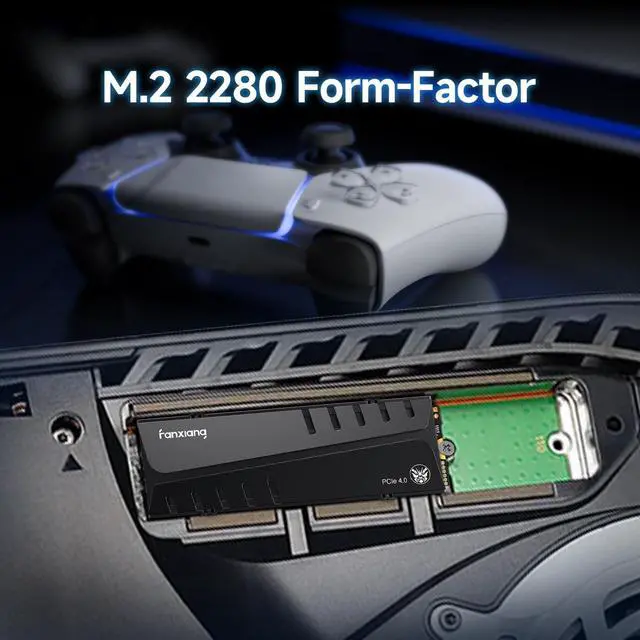 Alt view image 4 of 5 - fanxiang S770 1TB NVMe M.2 SSD for PS5 - with Heatsink and DRAM, Up to 7300MB/s, PCIe 4.0, Suitable for PS5 Memory Expansion, Game Enthusiasts, IT Professionals