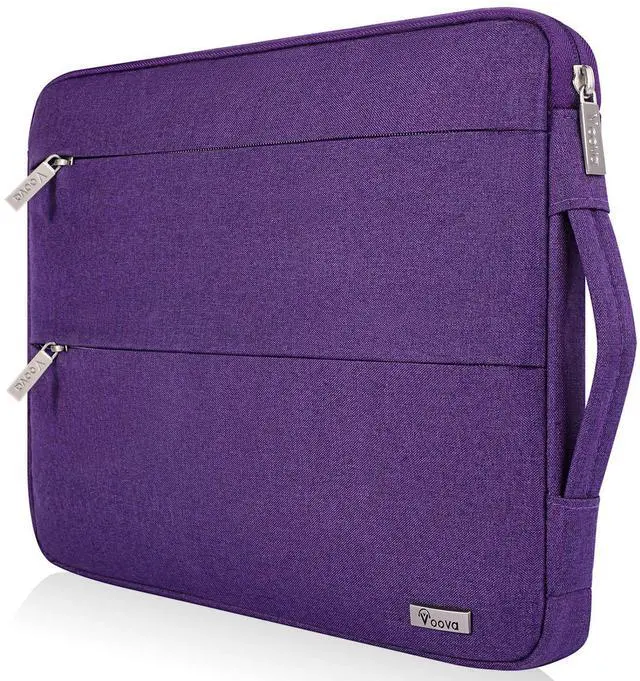 Main image of Voova 15.6 16 Inch Laptop Sleeve Case Compatible with MacBook Pro 16 M1/M2/M3/M4 Max 2019-2025, 15.6-16 Hp Lenovo Acer Asus, Waterproof Slim Computer Bag Cover with Handle, Purple