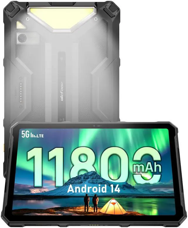 Main image of Ulefone Armor Pad 4 Ultra 5G Rugged Tablet, 16GB + 256GB/2TB Expansion Android 14, 10.36" 2K Corning Display, IP68/69K, 11800mAh(33W), 10W Dock Charging, 50MP + 32MP, 1100LM LED Lights, NFC, Dual 5G
