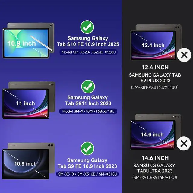 Alt view image 2 of 5 - MARIWIVI Case for Samsung Galaxy Tab S10 FE/ S9 FE 5G 10.9 Inch/Galaxy Tab S9 11 inch 2023, Shockproof Protective Case for Galaxy Tab S9/S9 FE with S Pen Holder/Kickstand(AlpGreen+Black)