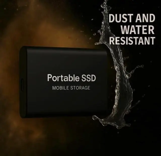 Alt view image 3 of 5 - 3T Portable External SSD  3000GB High-Speed USB 3.0 & Type-C Solid State Drive, Shockproof Slim Storage for Windows, Mac & Linux