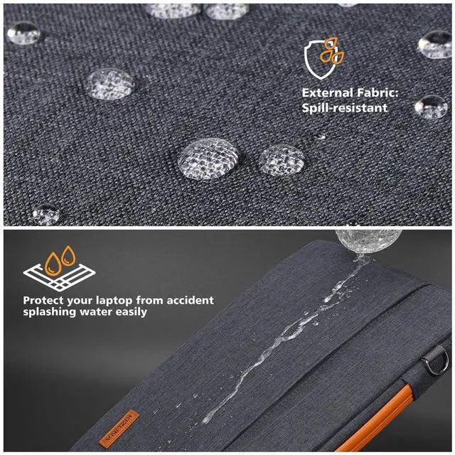 Alt view image 4 of 5 - KIZUNA Laptop Sleeve Case 17 Inch Computer Carrying Bag for LG Gram 17/Dell G7/17.3" Lenovo ThinkBook Plus 1717" Lenovo IdeaPad 3i Gen7/17.3" Legion 5/5i/IdeaPad L340/HP Gaming Pavilion 17,Grey